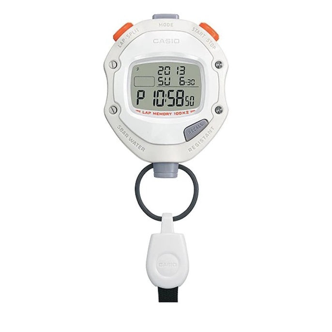 Casio Stop Watch HS-70W-8JH White Waterproof Sports Stopwatch HS-70W ..