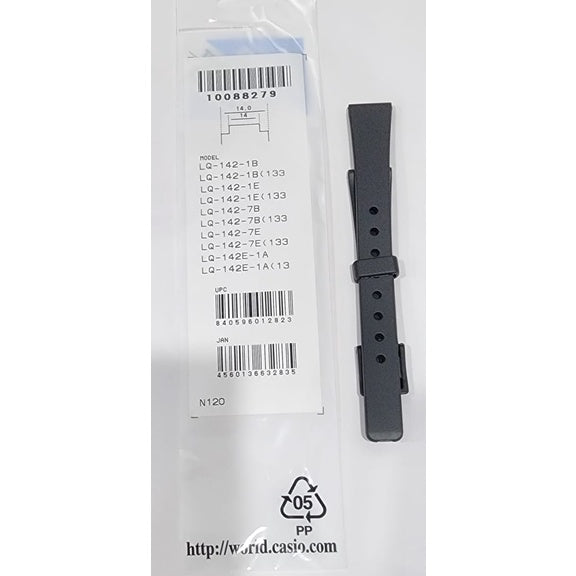 Genuine Casio LQ-142 / LQ-142E (14MM ) Replacement Parts - BAND/RESIN ..