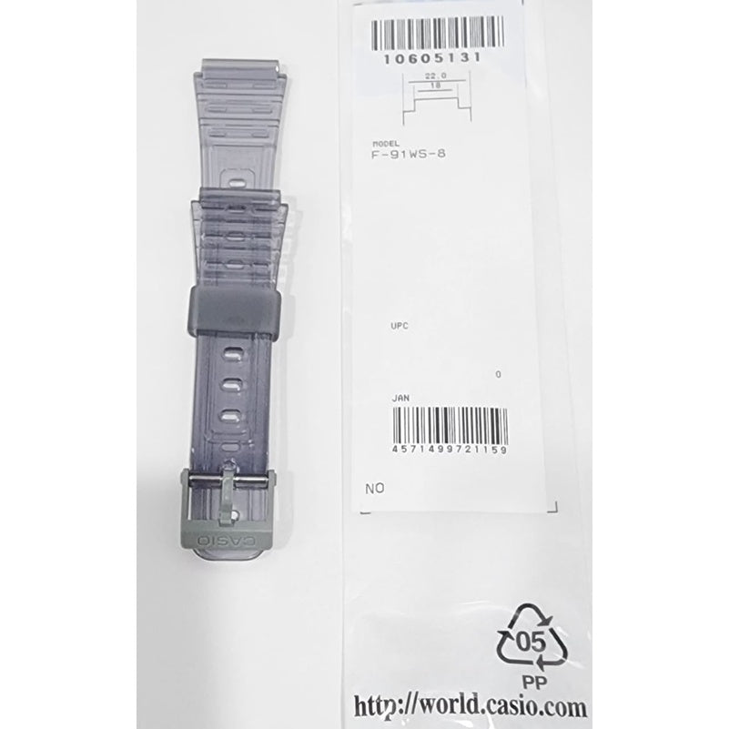 Genuine Casio F-91WS (18MM) Replacement Parts - BAND/RESIN - ..