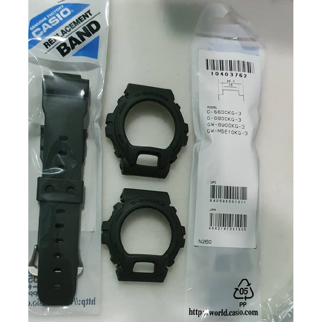 Original Casio G-shock G-6900KG-3 / GW-6900KG-3 Replacement Parts - Bezel / Band