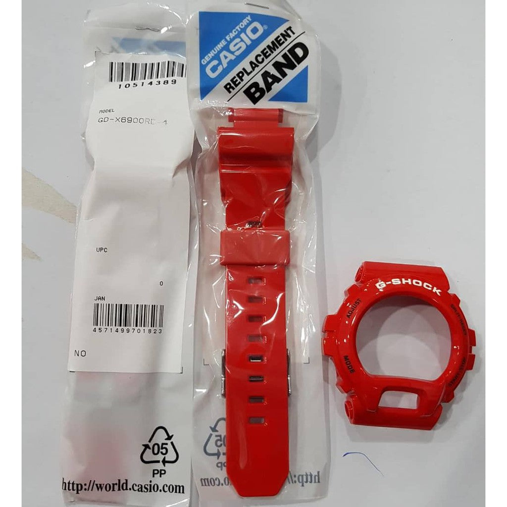 Original Casio G-shock GD-X6900RD-4 Replacement Parts - BAND AND BEZEL