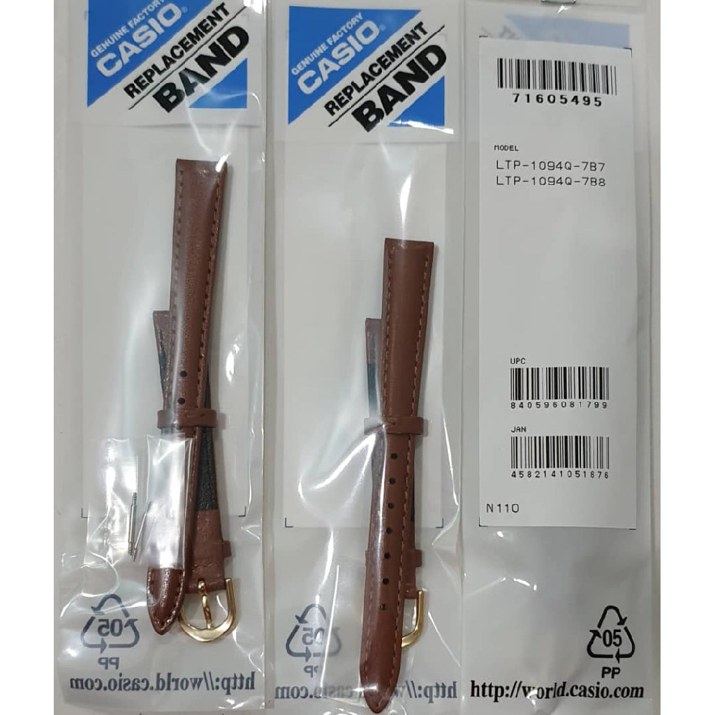 Genuine Casio LTP-1094Q-7B8 / LTP-1094Q-7B7 (12mm) Replacement Parts - BAND/LEATHER