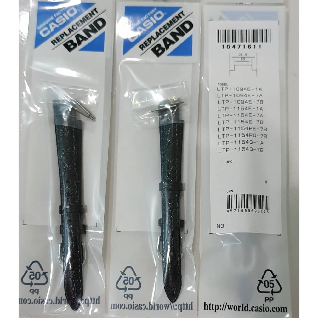 Genuine Casio LTP-1094E / LTP-1154Q (12MM) Replacement Parts - BAND/LEATHER