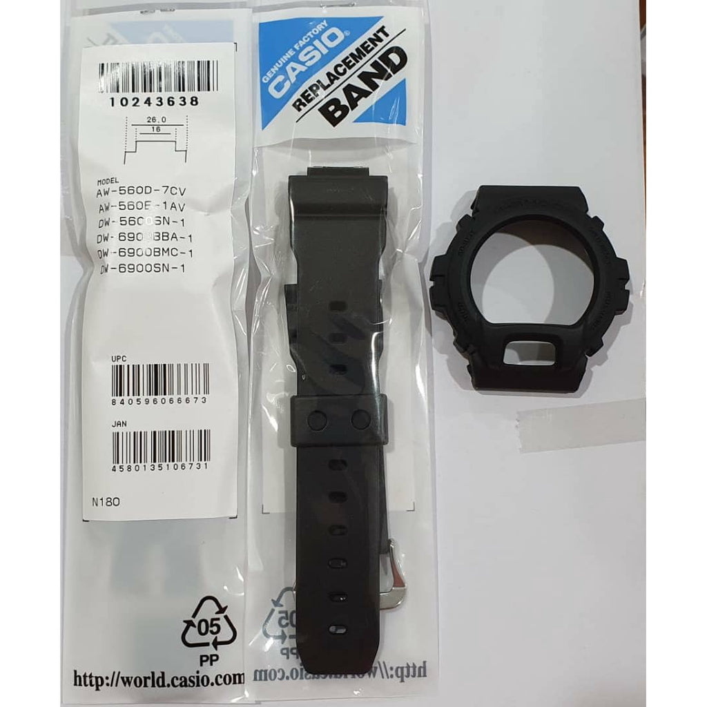 G-shock DW-6900BMC-1 Replacement Parts -Bezel and Band