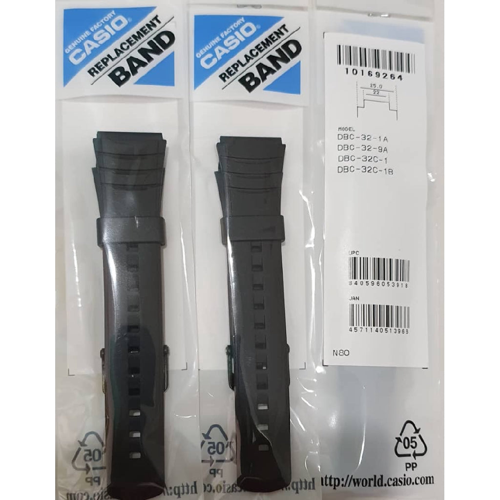 Genuine Casio DBC-32 Replacement Parts - BAND/RESIN