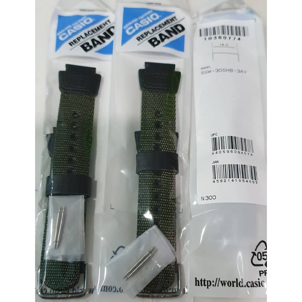 Casio Pro trek SGW-300HB-3A Replacement Parts - BAND/LEATHER CLOTH - 18mm