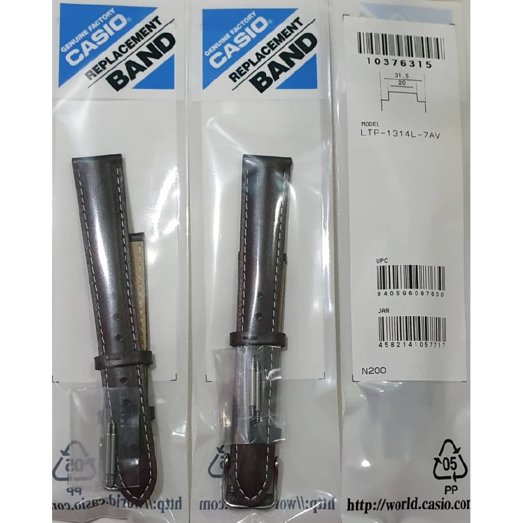 Genuine Casio LTP-1314L-7A (16mm) Replacement Parts - BAND/LEATHER
