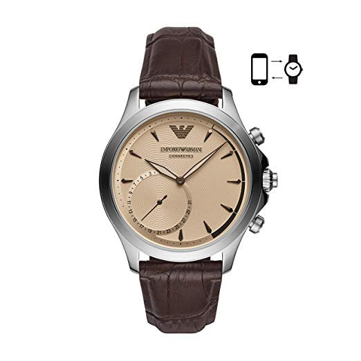 Emporio Armani Mens ART3014 Analog Display Quartz Brown Smart Watch
