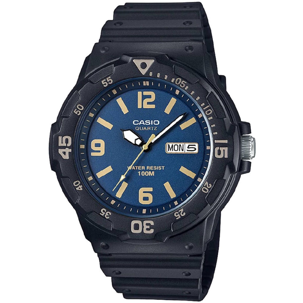 Casio Men's MRW-200H-2B3 Men's Analog Diver Style Watch 100m Analog Resin