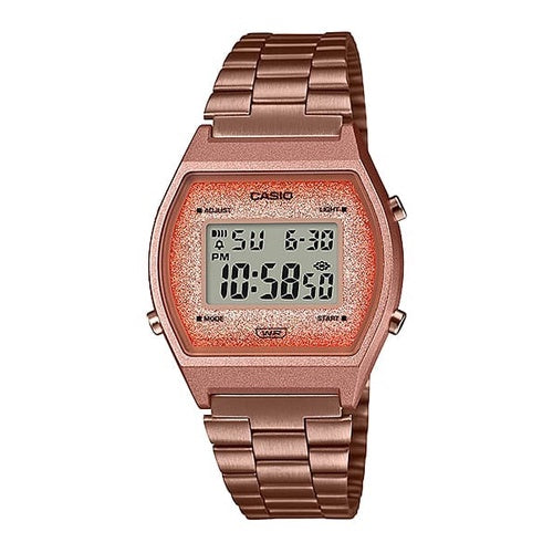 Casio Vintage B640WCG-5A Rose Gold Stainless Steel Band Men Watch / Women Watch