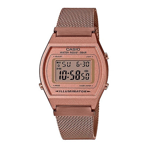 Casio Vintage B640WMR-5A Rose Gold Stainless Steel Band Men Watch / Women Watch