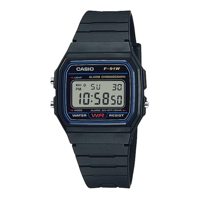 Casio F-91W-1D VINTAGE SERIES Digital Black Resin Watch