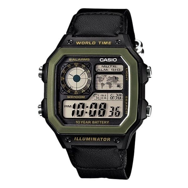 Casio General AE-1200WH Black Resin Band Men Watch AE-1200WHB / AE-1200WHD /AE-1300WH