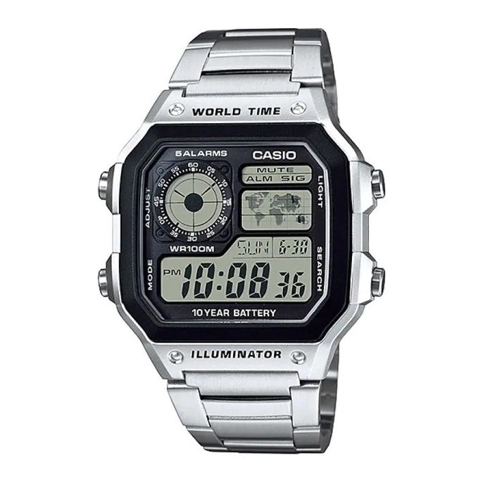 Casio General AE-1200WH Black Resin Band Men Watch AE-1200WHB / AE-1200WHD /AE-1300WH