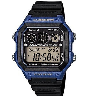 Casio General AE-1200WH Black Resin Band Men Watch AE-1200WHB / AE-1200WHD /AE-1300WH