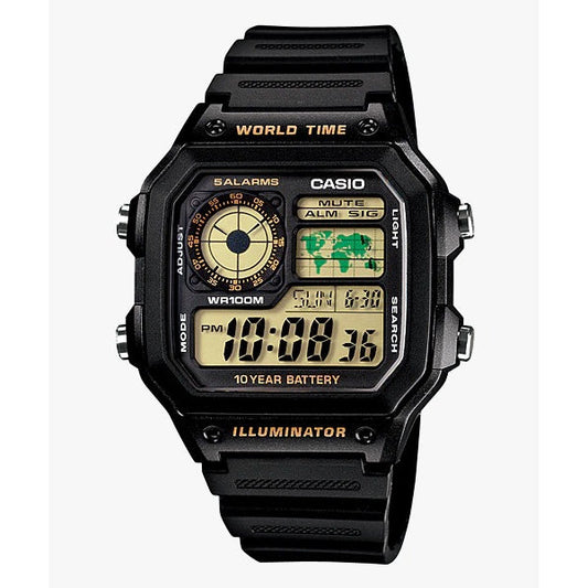 Casio Casio General AE-1200WH Black Resin Band Men Watch AE-1200WHB / AE-1200WHD /AE-1300WH