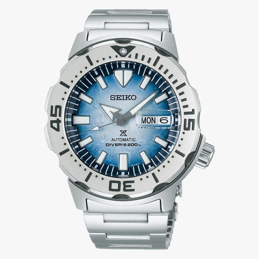 Seiko Prospex SRPG57J1  Monster Save The Ocean Blue Penguin Antarctica Automatic Stainless Steel Divers'