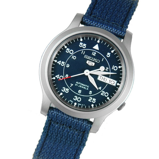 SEIKO 5 MILITARY AUTOMATIC WATCH WITH CANVAS STRAP SNK805K2 / SNK803K2 / SNK807K2 /SNK809K2