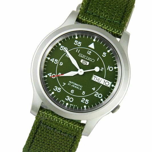 SEIKO 5 MILITARY AUTOMATIC WATCH WITH CANVAS STRAP SNK805K2 / SNK803K2 / SNK807K2 /SNK809K2