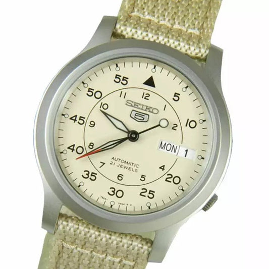 SEIKO 5 MILITARY AUTOMATIC WATCH WITH CANVAS STRAP SNK805K2 / SNK803K2 / SNK807K2 /SNK809K2