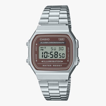 Casio Vintage A168WA-5A Silver Stainless Steel Band Men Watch / Women Watch