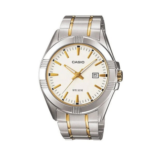 Casio MTP-1308SG Date Display Fashion Quartz Analog Stainless Steel Band Men Watch