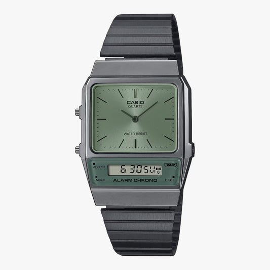 Casio Vintage Unisex Watch AQ-800-ECGG-3A Analog-Digital Stainless Steel Band