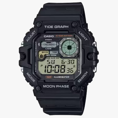 Casio WS-1700H-1A Resin Digital Watch - Multicolour windows with heavy-duty design