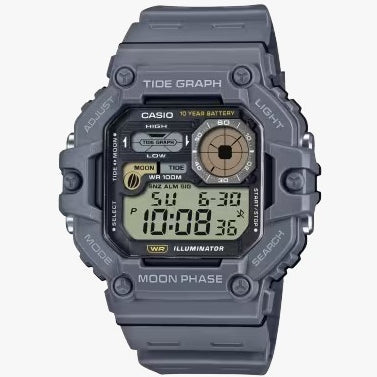 Casio WS-1700H-8A Resin Digital Watch - Multicolour windows with heavy-duty design