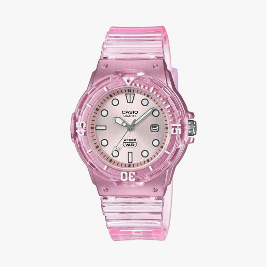 Casio General LRW-200HS-4E Transparent Resin Band Kids Watch - LRW-200