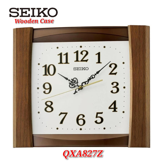 Seiko Wooden Case Wall Clock QXA827Z