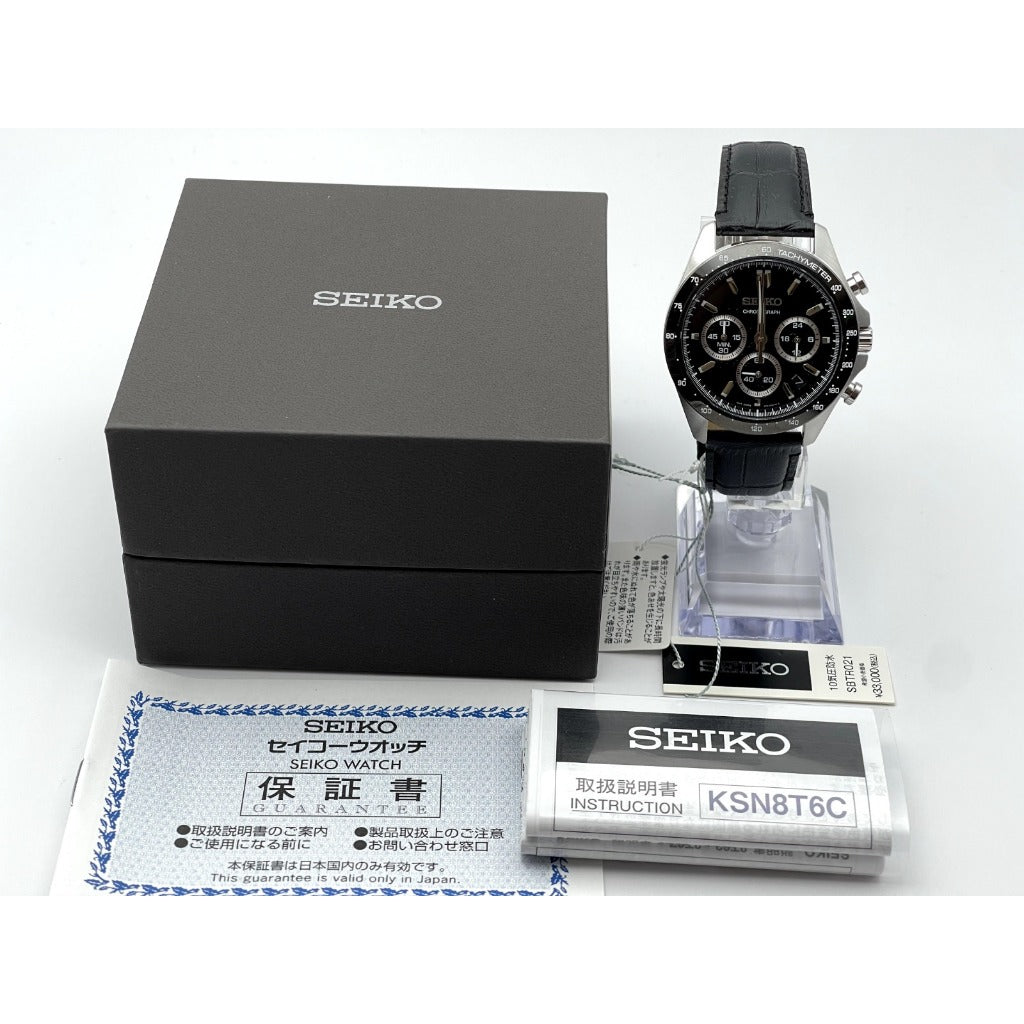 Seiko Spirit JAPAN EDITION Chronograph SBTR021 Quartz Men's Watch Leather band