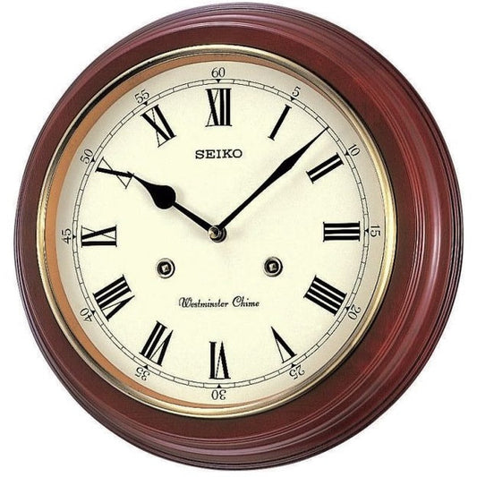 SEIKO Dual Chime Wooden Wall Clock QXH202 (QXH202B) ..