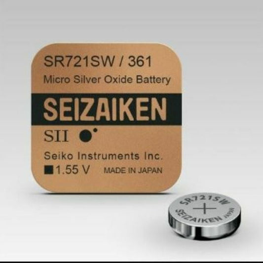 SEIZAIKEN 361/362 SR721SW GENUINE SEIKO JAPAN CELL 1.55V BATTERY SR721 SR 721