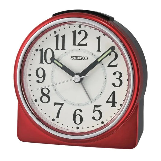 SEIKO Quiet Sweep Snooze Light Lumibrite Beep Alarm Clock QHE198R