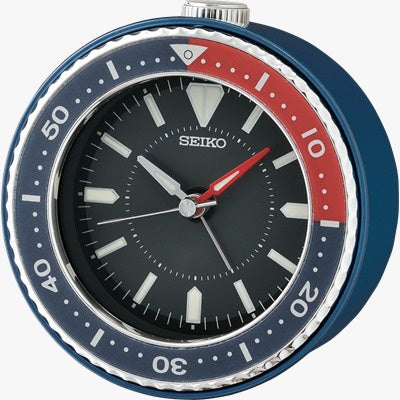 SEIKO Quiet Sweep Lumibrite Beep Alarm Diver Clock Light QHE184EL