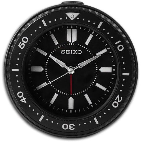 SEIKO Quiet Sweep Lumibrite Beep Alarm Diver Clock Light QHE184KL