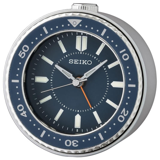 SEIKO Quiet Sweep Lumibrite Beep Alarm Diver Clock Light QHE184LL