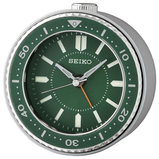 SEIKO Quiet Sweep Lumibrite Beep Alarm Diver Clock Light QHE184ML