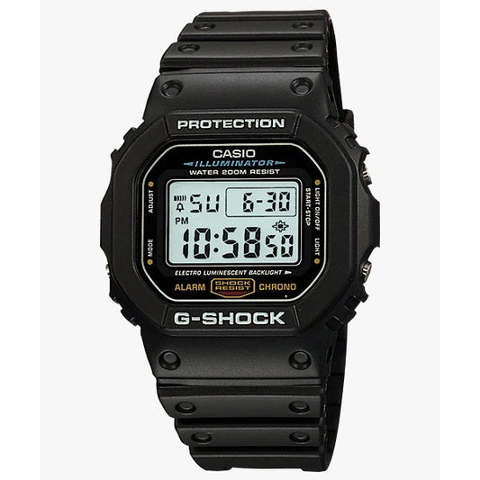 Casio G-Shock DW-5600E-1 Digital 200M Black Resin Sports Watch DW5600E / DW-5600E-1V