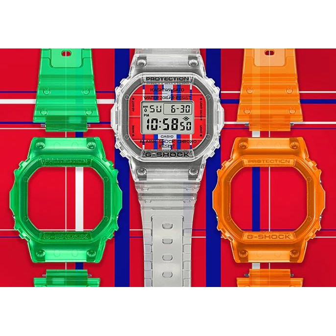 (Japan Set) Casio G-Shock DWE-5600KS-7JF Kashiwa Sato x Limited Edition Digital Skeleton Resin Watch - DWE-5600KS