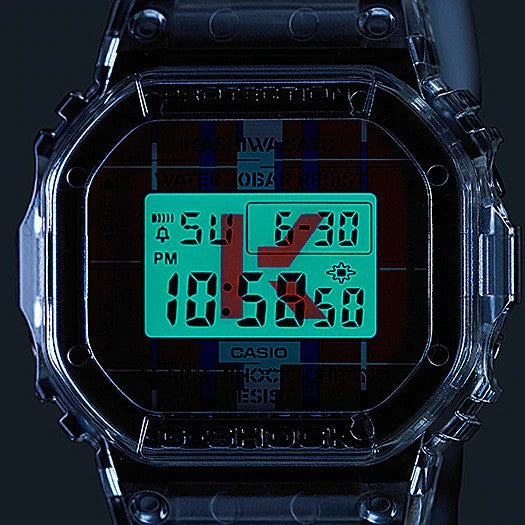 (Japan Set) Casio G-Shock DWE-5600KS-7JF Kashiwa Sato x Limited Edition Digital Skeleton Resin Watch - DWE-5600KS