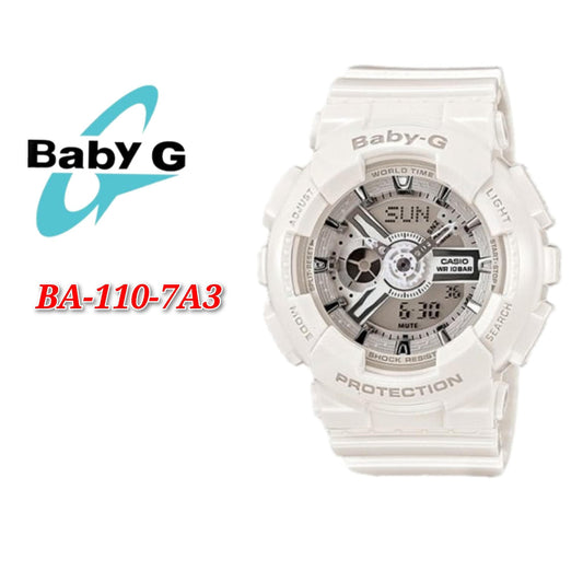 Casio Baby-G BA-110-7A3 Standard Analog & Digital Women's White Resin Watch BA-110
