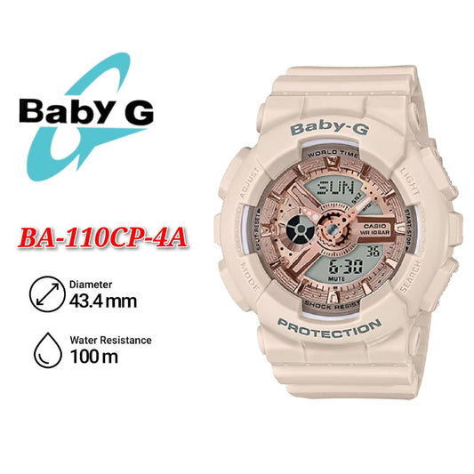 Casio Baby-G BA-110CP-4A Analog Digital Sporty Design Resin Band Watch - BA-110
