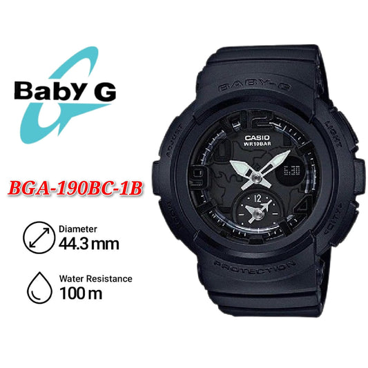 Casio Baby-G BGA-190BC Analog Digital Resin Band Women Sport Watch - BGA-190