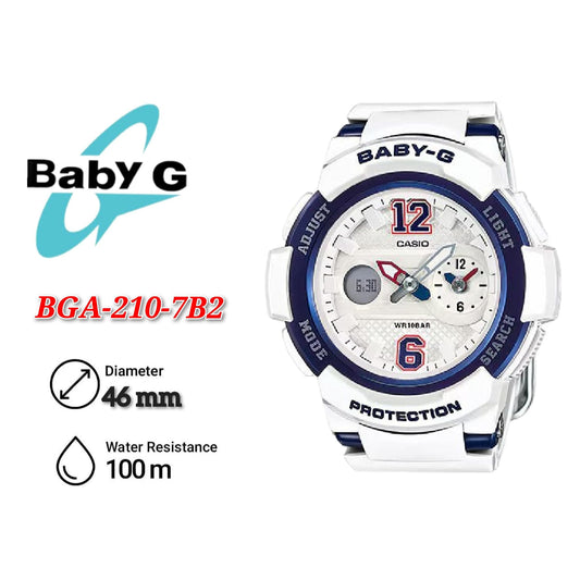 Casio Baby-G BGA-210-7B2 Standard Analog Digital Ladies Watch -BGA-210