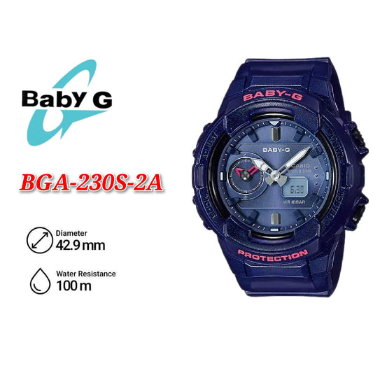 Casio Baby-G BGA-230S-2A  / BGA-230S Standard Analog Digital Ladies Watch
