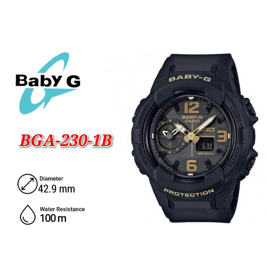 Casio Baby-G BGA-230-1B Standard Analog Digital Ladies Watch - BGA-230