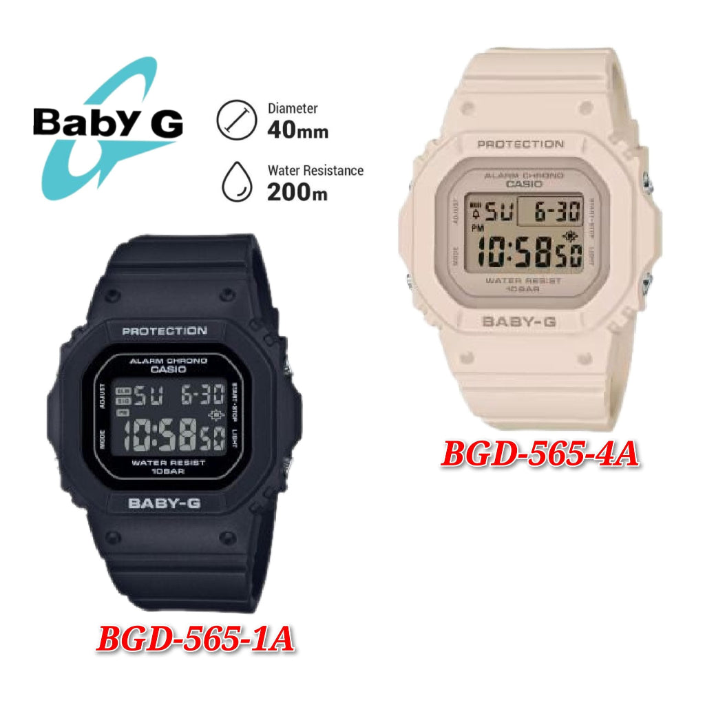 Casio Baby-G BGD-565-4A Lineup White Resin Band Watch