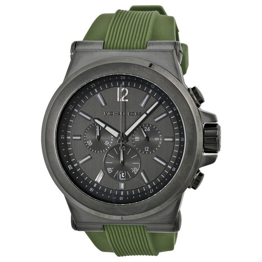 Michael Kors MK8381 Men Watches Quartz Chronograph Date Green Rubber